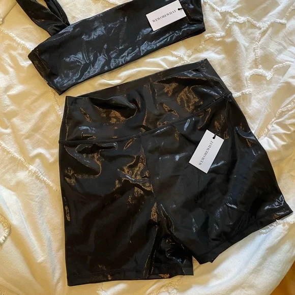 WeWoreWhat Shiny Faux Leather Set - Picture 2 of 4